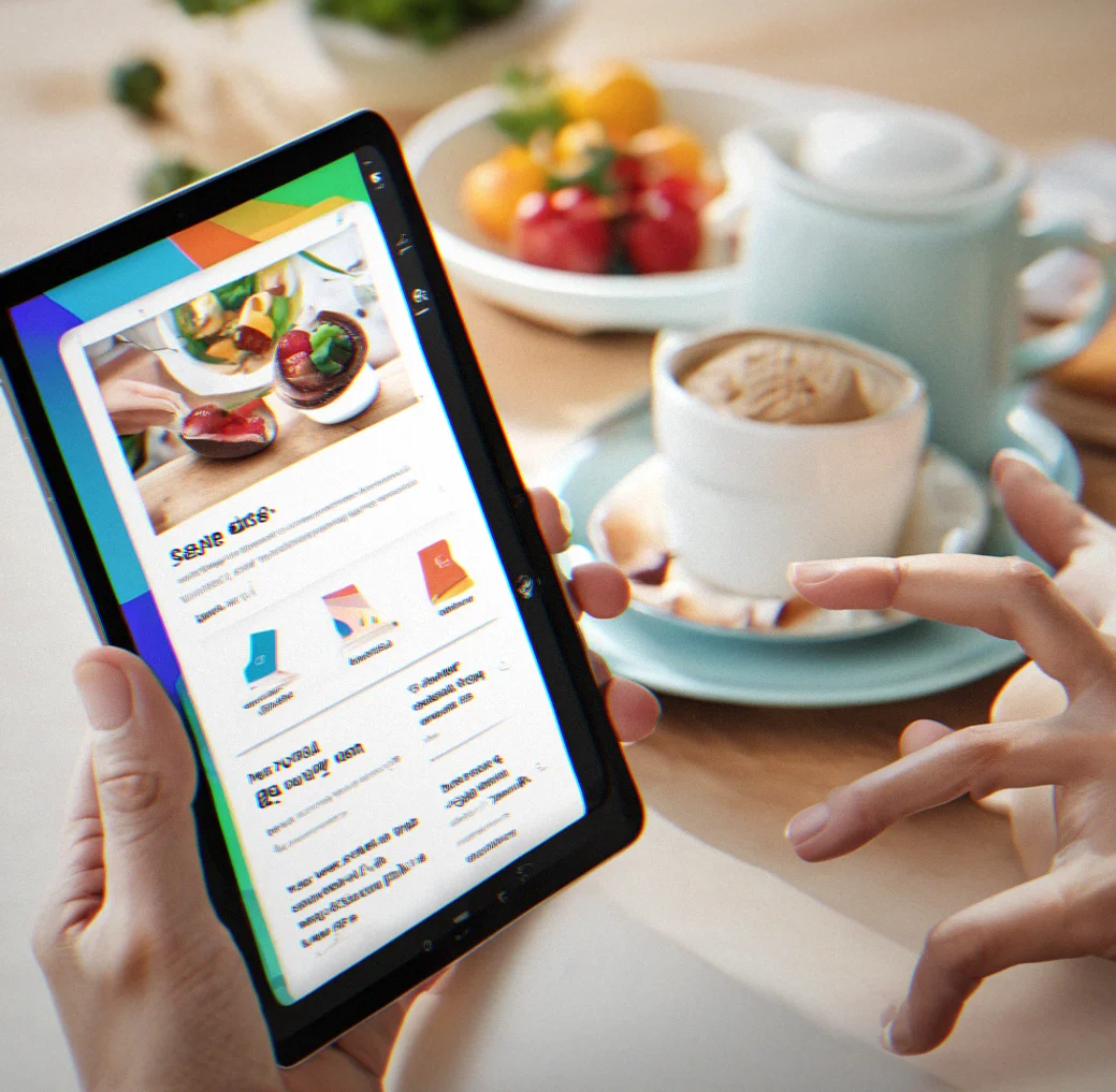 Mobile screen showing swipe gesture navigation with card stack sliding away